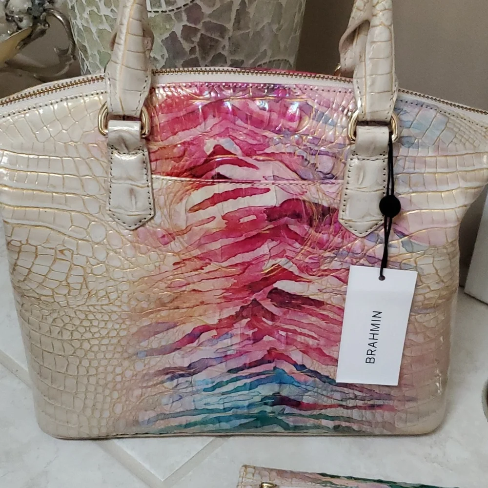 ๐งก๐ BRAHMIN ENTICE OMBRE Duxbury Satchel ONLY ๐๐งก - Picture 5 of 9